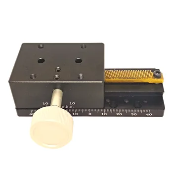 

Ordinary manual translation stage, rack and pinion X-axis displacement slide table, stroke 80mm bearing 4kg