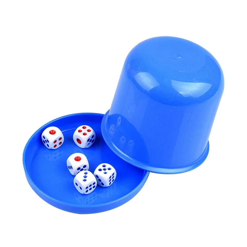 5pcs Polyhedral Dice Cup Drinking Board Game Gambling Dice Box With