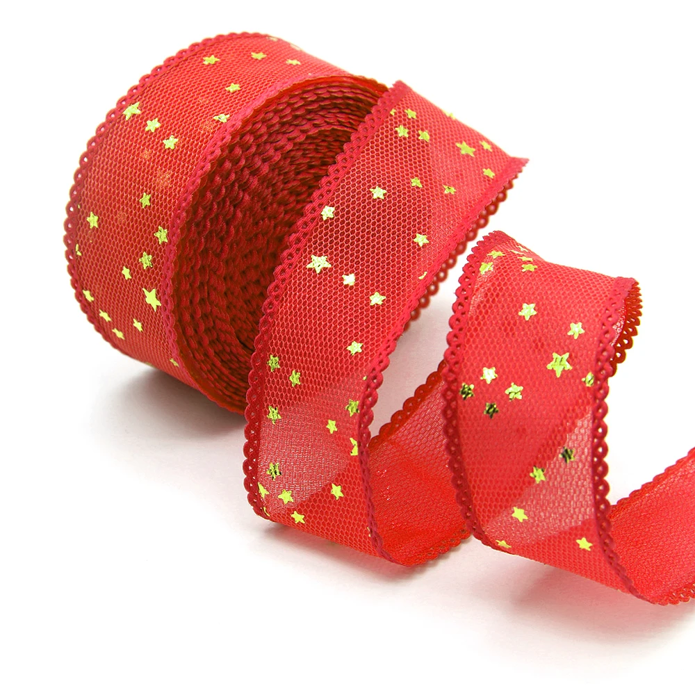 Organza et satin coeur ruban 1/" 22mm