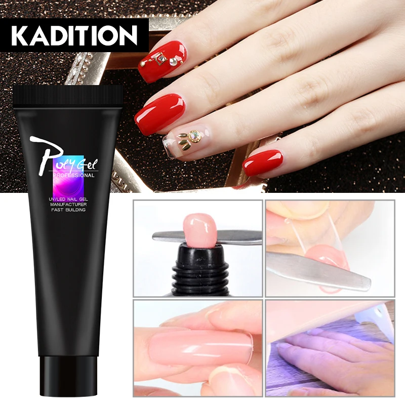 

11g Poly Gel Sets Nails Gel Acrylic for Manicure Transparent Camouflage Color Tip for Shape UV Gel Polygel Slice Brush Gel Nails