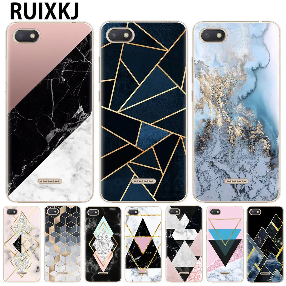 

Phone Case For Xiaomi Redmi 4 4A 4X 5 Plus 5A Note 4/4X 5Pro 6 6A Pro Geometric Marble Cover for Xiaomi mi A1 A2 5X 6X Cases