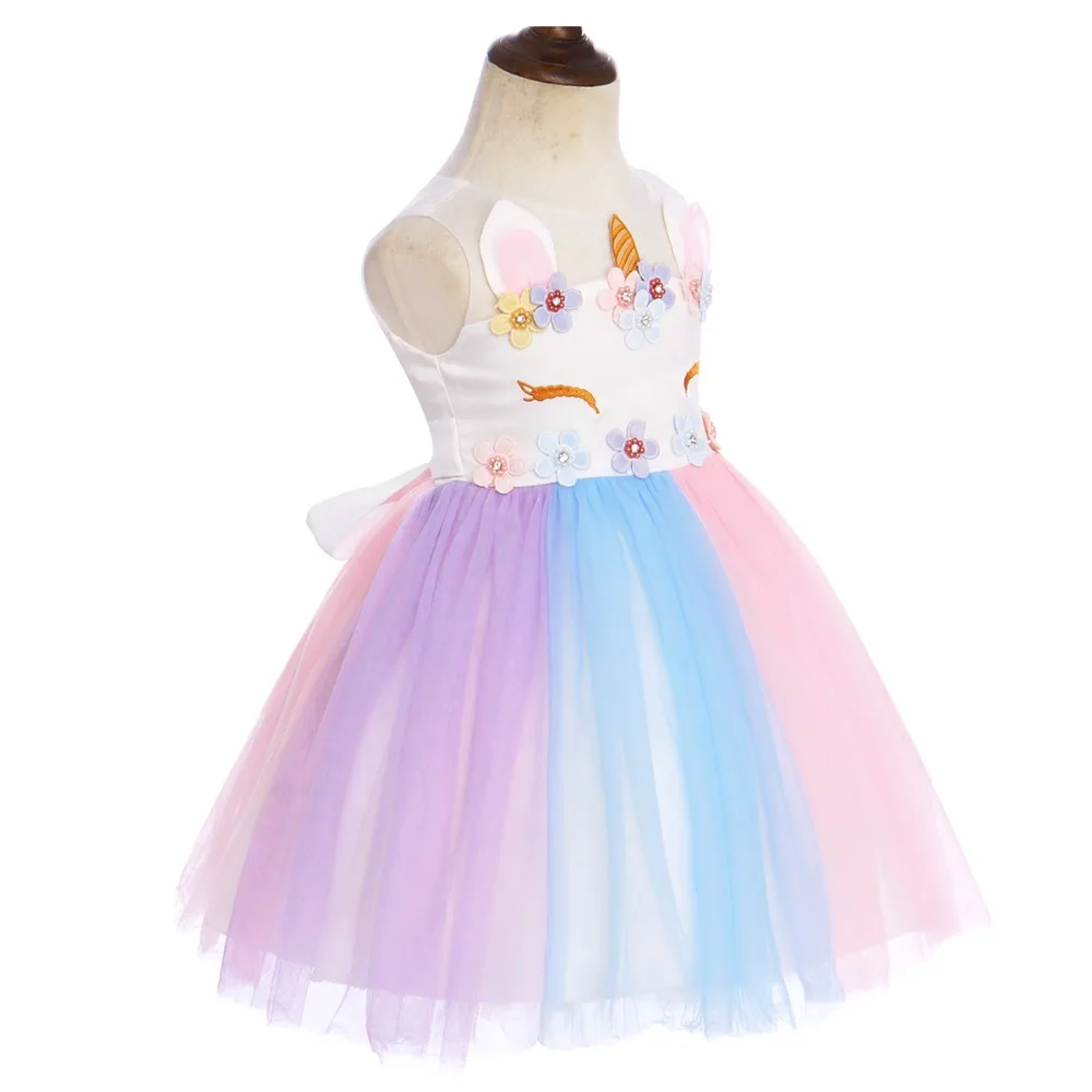 Cute Flower Unicorn Rainbow Dress 16 Cute Flower Unicorn Rainbow Dress -Unicorn Fashion