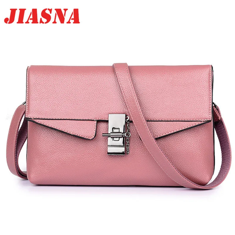 

JIASNA Women Handbags Japan and Korean Style Famous Brands Designer Handbags High Quality Soft Pu Solid Versatile Leather Bag