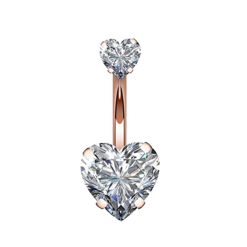 Double-Heart-Zircon-Inner-Thread-Navel-Ring-Banana-Belly-Button-Ring-316L-Steel-Belly-Bar-Body