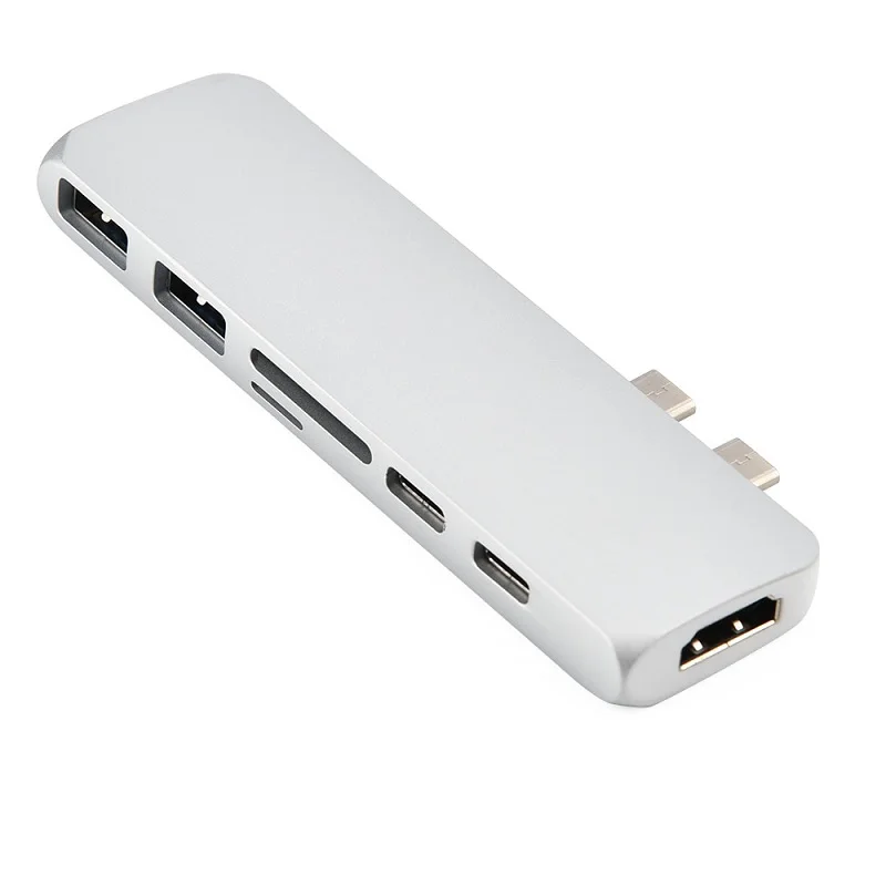USB C Hub for MacBook Pro Thunderbolt 3 Type C Hub with SD/Micro SD Card Reader +HDMI+USB-C Charger PD typec USB-C Converters USB C Hub for MacBook Pro Thunderbolt 3 Type C Hub with SD/Micro SD Card Reader +HDMI+USB-C Charger PD typec USB-C Converters