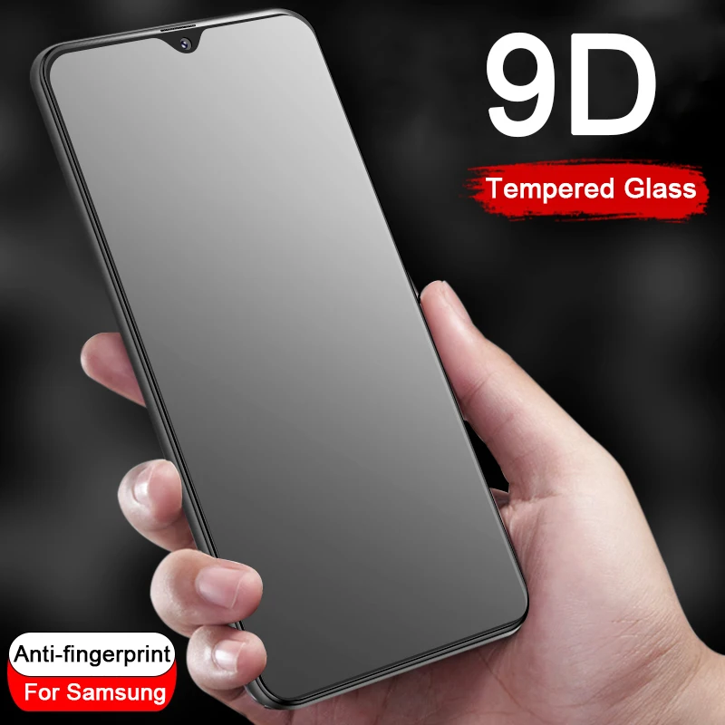 9D анти отпечатков пальцев Защитная пленка для экрана Samsung Galaxy A8 A6 плюс A9 2018 A9s A10 A20