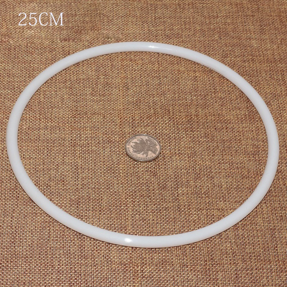 25cm Винтажное домашнее украшение Ловец снов кольцо-обруч поделки DIY Аксессуары Круглый Белый прочный aros de plastico grandes - Цвет: 25cm
