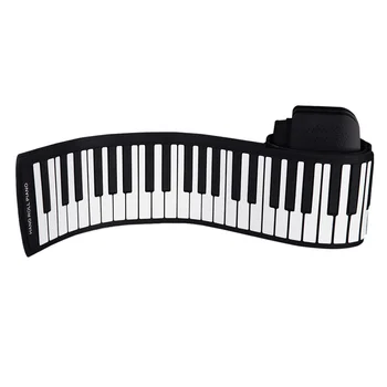 

Portable 88 Keys Keyboard Piano Silicone Flexible Roll Up Piano Foldable Keyboard Hand-rolling Piano with Battery Sustain Pedal