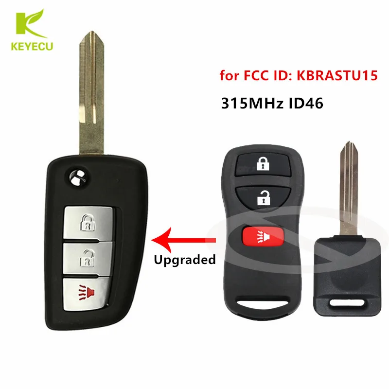 Запасной новый обновленный дистанционный ключ KEYECU 315 МГц ID46 для Nissan Versa Xterra Infiniti