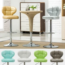Минимальный Nordic Стиль барный стул увеличение спинки вращающийся стул с подъемным механизмом Высокая Home барный стул, столик стул круглый стул кассира