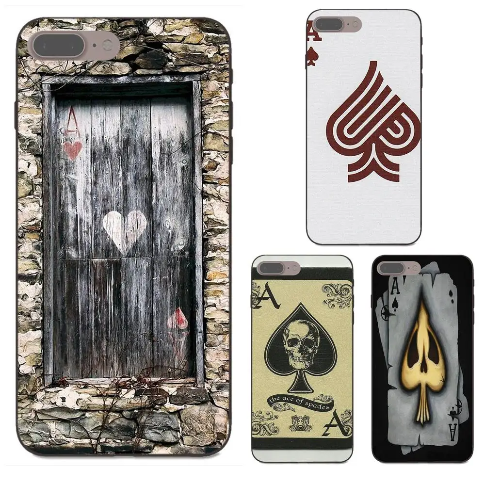 Ace Of Spades Poker Card для Samsung Galaxy A3 A5 A6 A6s A7 A8 A9 Star Plus 2016 2017 2018 мягкий чехол