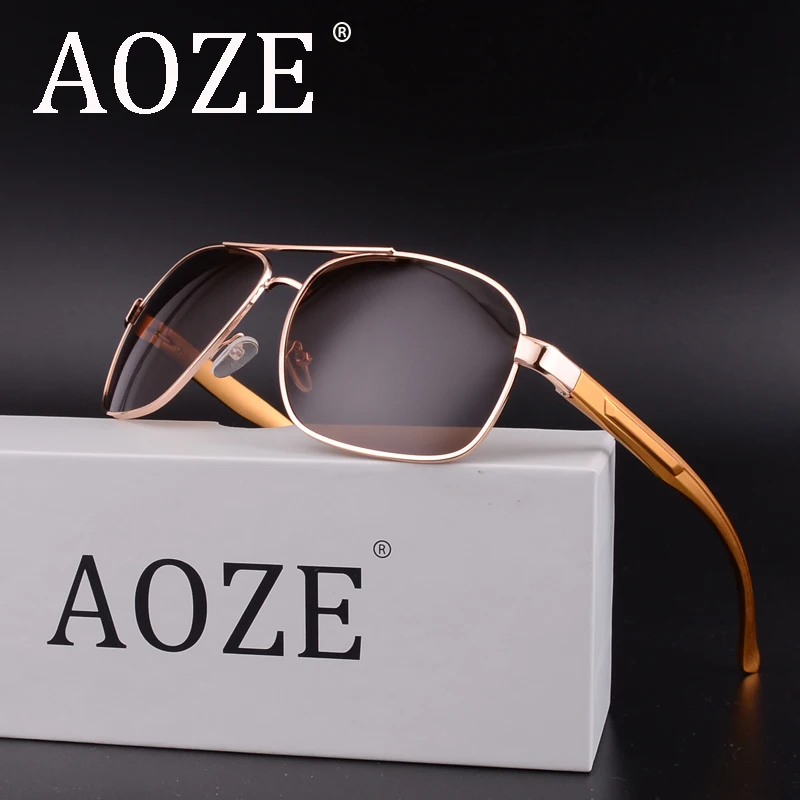 AOZE Роскошные поляризованных солнцезащитных очков моды для мужчин вождения UV400