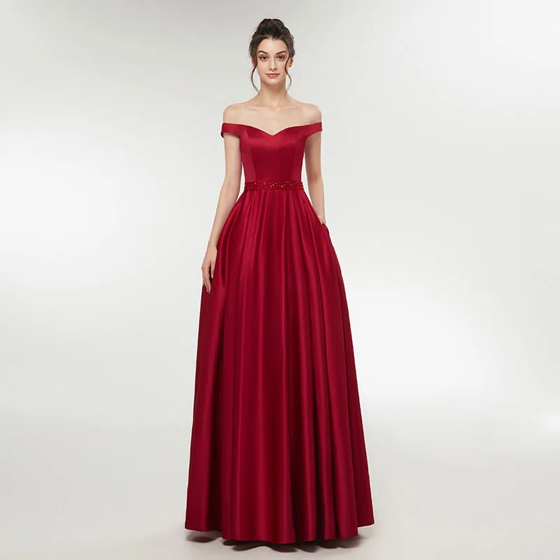 womens red formal dress