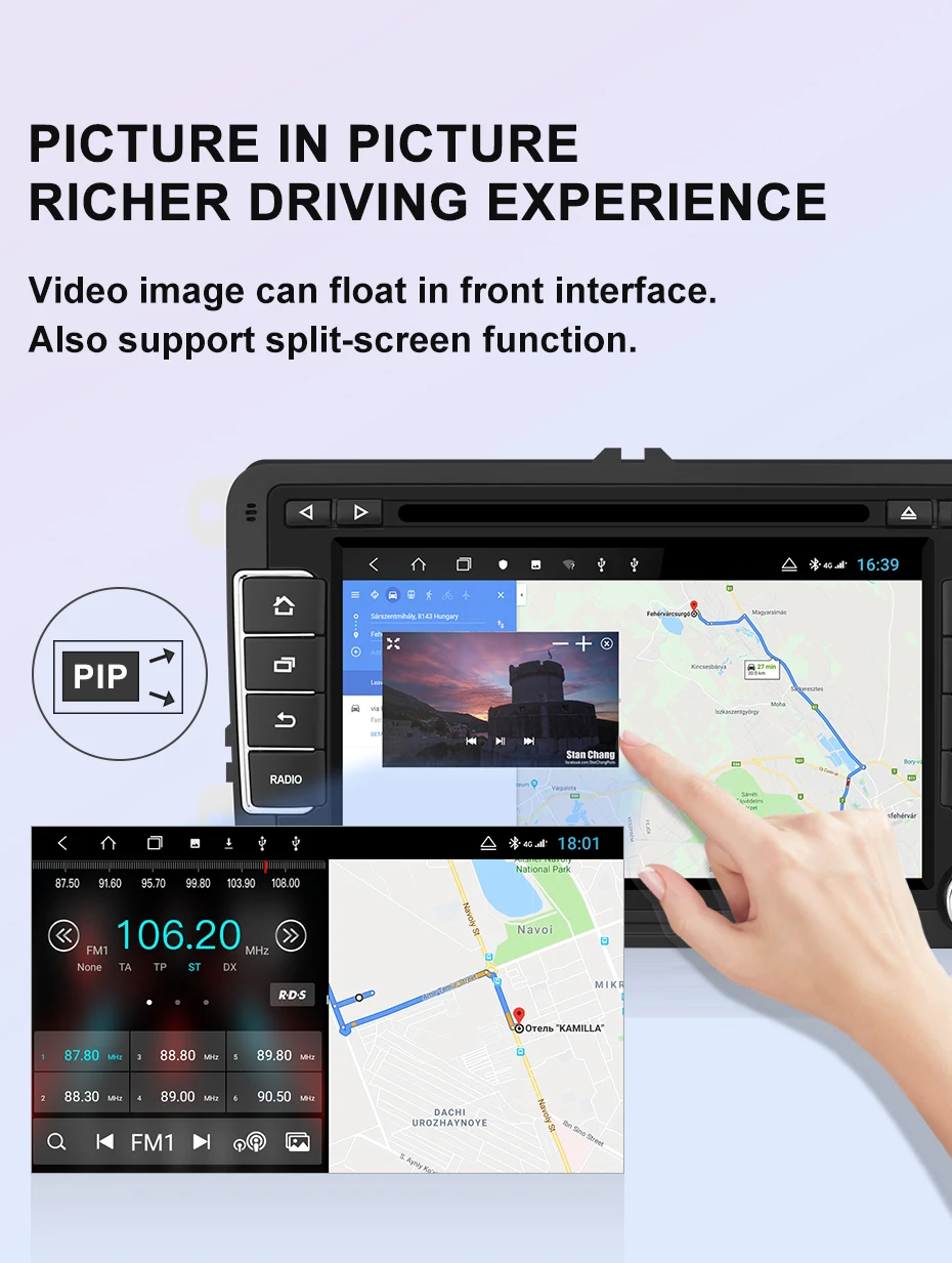 Best Isudar H53 Car Multimedia 2 Din Auto Radio GPS Android 4G For VW/Volkswagen/POLO/Golf/Skoda/Octavia/Seat/Leon RAM 4GB DVD Player 19