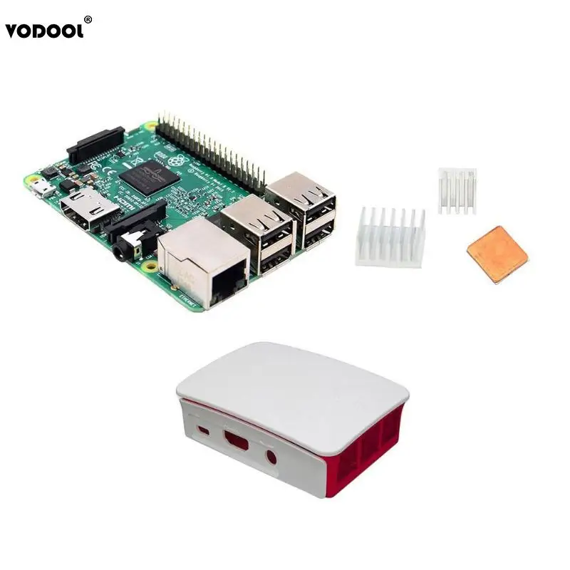 VODOOL For Raspberry Pi 3 Model B+ABS Case+2pcs Aluminum Block+1pc Copper Heatsinks Kit Set For Raspberry Pi 3 Model Accessories VODOOL For Raspberry Pi 3 Model B+ABS Case+2pcs Aluminum Block+1pc Copper Heatsinks Kit Set For Raspberry Pi 3 Model Accessories