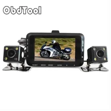 Motorcycle DVR DC 12V-24V Dual Lens Car Camera Rear View 3″ 140 Degree Motor Video Recorder Dash Cam Motor Accessories W6