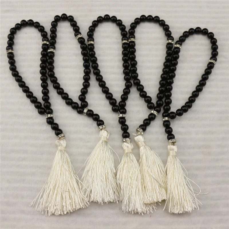 

Free Shipping hot seller products 5pcs/lot 8 mm black color plastic pearl bead muslim prayer beads