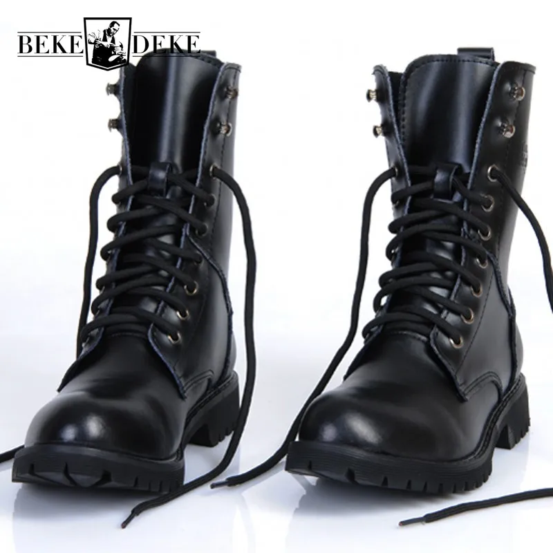 high top biker boots