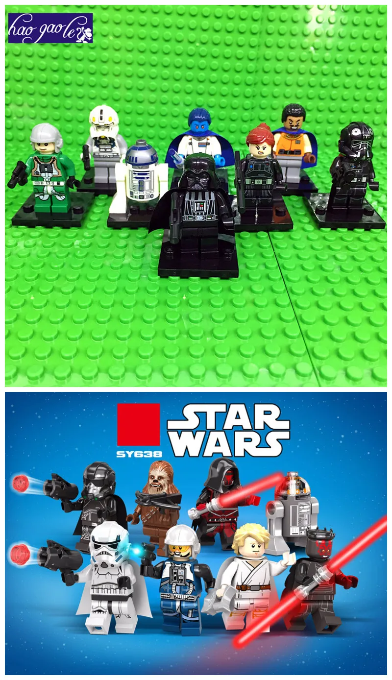 

16pc Building Blocks SY638 sy637 Rogue One Darth revan vader muall Grand Admiral Luke Skywalker Action Kids Gifts Toys