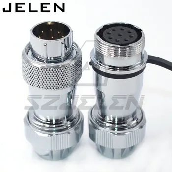 

WS20 series 9pin waterproof connector IP67 Male and female, Screw seal waterproof Electrical Wire Connector plug and socket 9pin