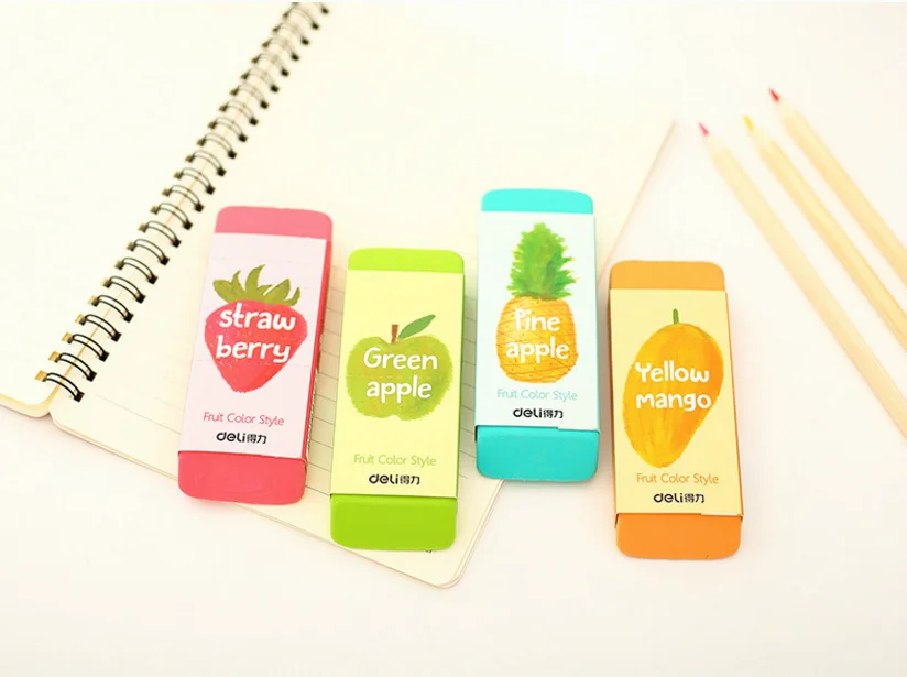 

1 Pcs Kawaii Big Size Fruit Smell Eraser Rubber Cute Children Pencil Eraser Correction Supplies