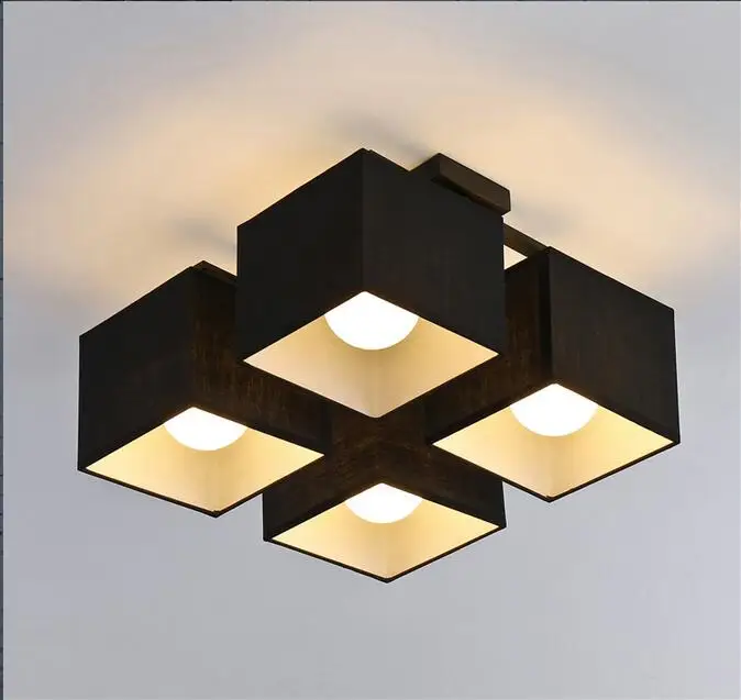 

LED Ceiling Lights Fabric Art Cloth Nordic LED Ceiling Lamps Modern Living Room Lamp Bedroom Lighting