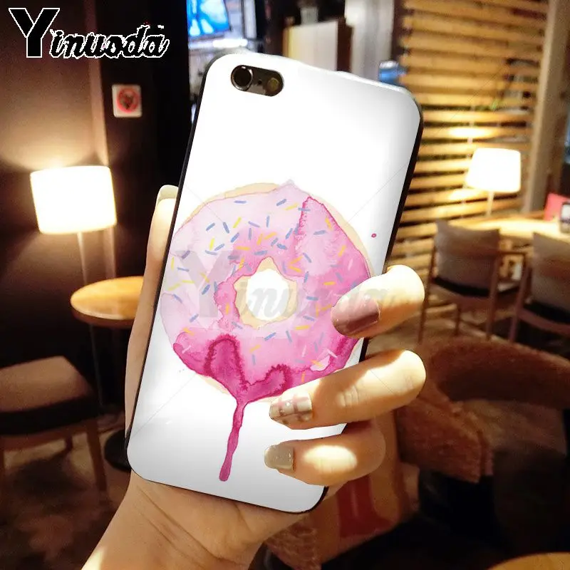 Yinuoda i love you donuts Customer черный силиконовый мягкий чехол для телефона iphone 8 7 6 S Plus 5 5S SE XR X XS MAX Coque Shell - Цвет: A8
