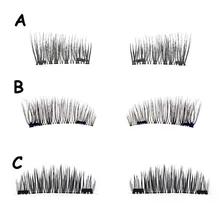 Новые легко носить 3D Магнитные накладные ресницы двойной магнит полная полоса магнитные ресницы мягкие волосы Многоразовые Накладные Ресницы