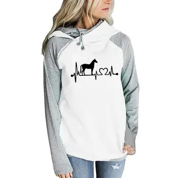 

Animal Print Zipper Decoration Hoodies For Women Sweatshirts Femmes Hoodies Kawaii Corduroy Pockets Cute Girls Autumn Cropped