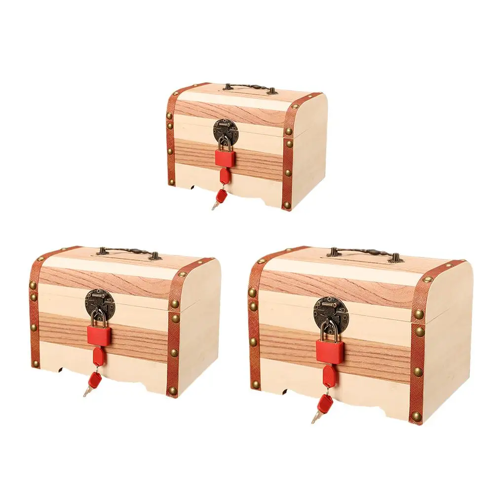 

Retro Home Storage Box Solid Wood Decorative Organizer Handmade Craft Jewelry Case Wooden Box