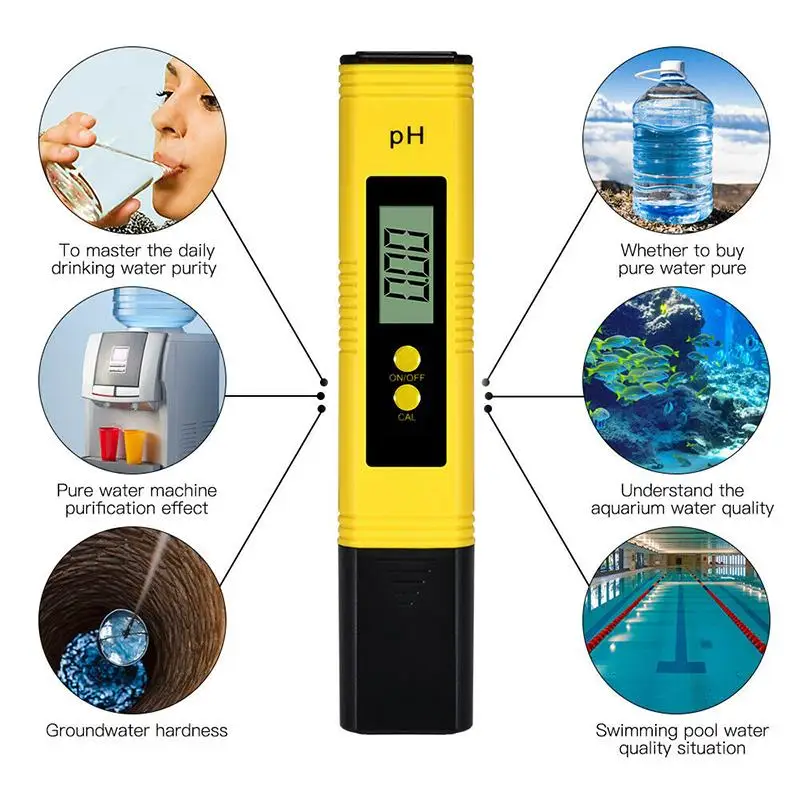 PH Meter EC Meter Цифровой ЖК-дисплей инструменты для тестирования воды ручка фильтр чистоты гидропоники портативный PPM датчик качества воды