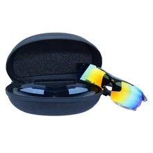 Большие солнцезащитные очки, лыжные очки, чехол, анти-давление, EVA, на молнии, коробка, спортивный, мульти-цельный костюм/средний, для велоспорта, для катания на лыжах, Чехол для очков Pro