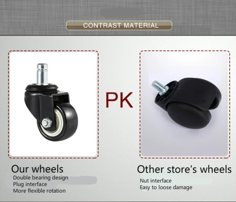 Classical Style Steel Stool Lift Rotating Chair Household Commercial With Backrest High Quality PU Five Claws Craft Wheel Seat