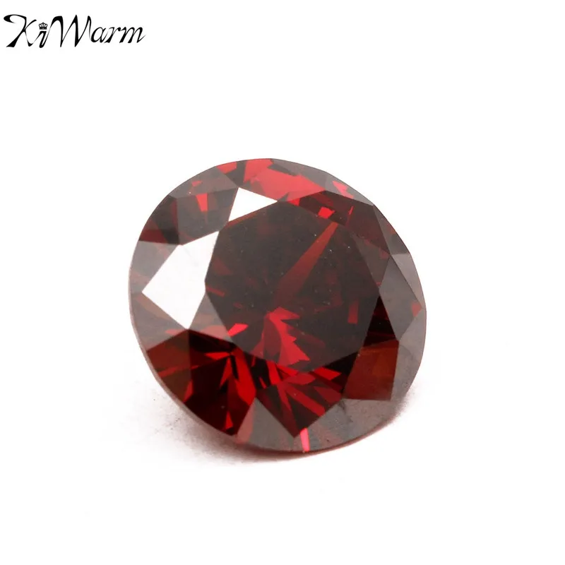 

KiWarm 1PC Modern 14MM Red Round Naked Stone Unheated Gemstone for Necklaces Jewellery Making DIY Crafts Material Ornaments