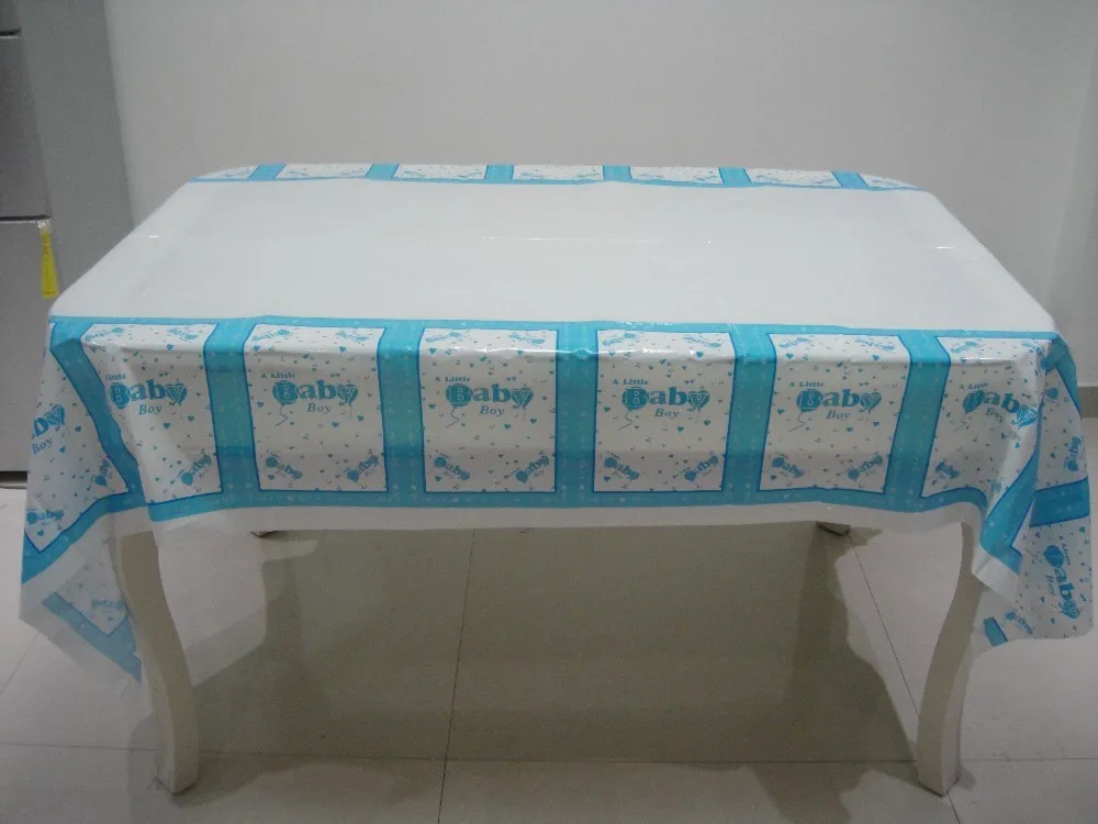 2PCS 1.8*1.08m Little Baby Girl Boy theme PE Table Cloth kids birthday party decoration tablecover Event Supplies