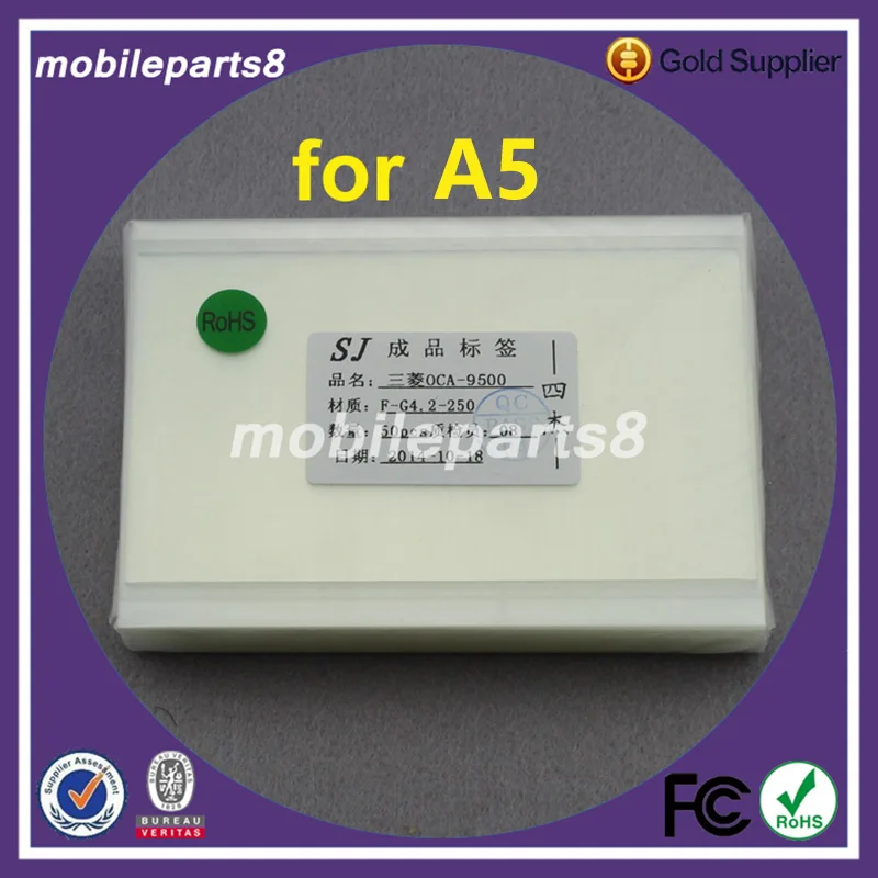 

50pcs/lot 250um For mitsubishi OCA optical clear adhesive double side sticke For galaxy A5000 A7000 A8 A9