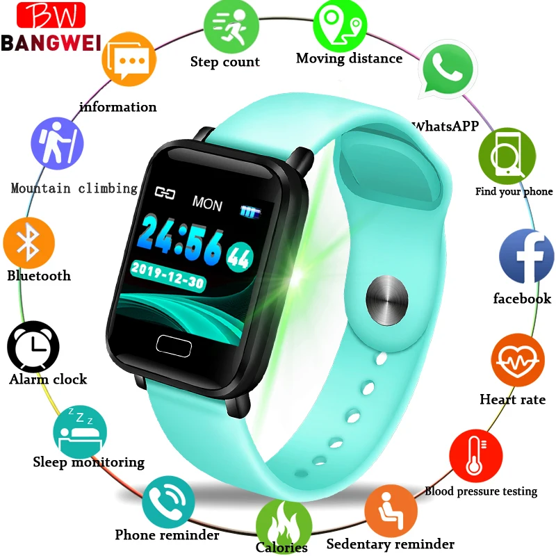 

LIGE Women Smart Bracelet IP67 Waterproof Fitness Tracker Watch Pedometer Heart Rate Monitor For Android ios Sport Smart Watch