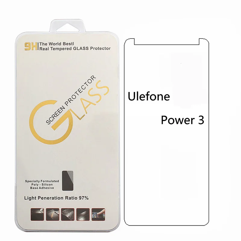 

High Quality New 9H Thin Front Phone Films For Ulefone Power 3 Screen Protector For Ulefone Power 3 Tempered Glass Phone Film