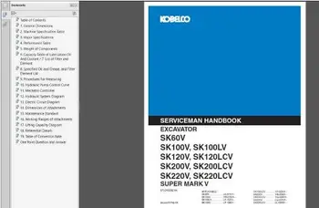 

Kobelco Construction Machinery New Models Service Manuals 2019