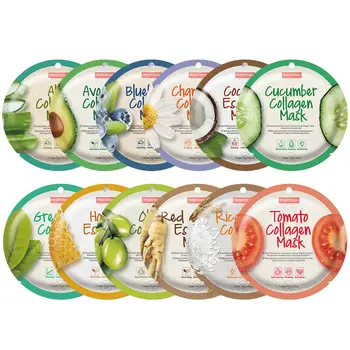 

PUREDERM Circle Mask 3pcs Skin Care Plant Facial Mask Moisturizing Oil Control Blackhead Remover Face Mask Sheet Korea Cosmetics