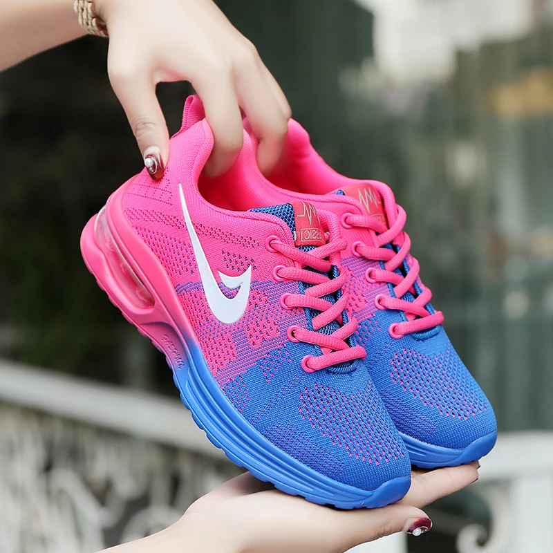 

Summer Women Sneaker Sport Air Skateboarding Air Knitted Fly Weaving Sport Flywire Shoes Jogging Female Lightweight Footwear