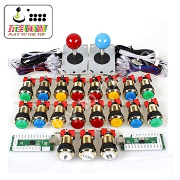

Arcade Game DIY Accessories Kit for PC and Raspberry Pi 5Pin joystick + gilded LED Illuminated push buttons