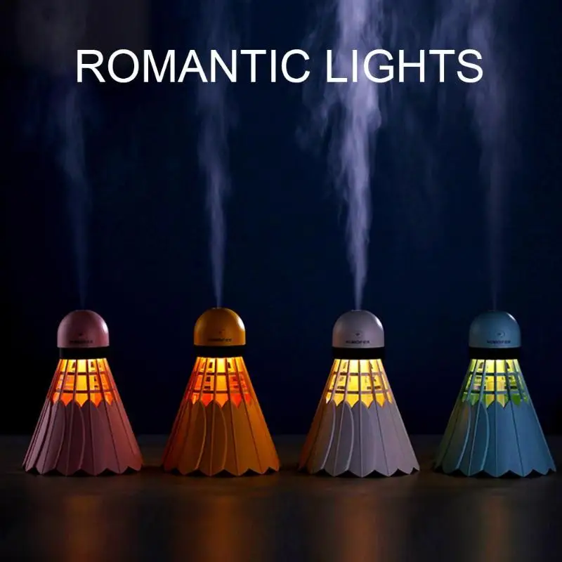 

Badminton USB Rechargeable Air Humidifier Lamp Essential Oil Aroma Diffuser Night Light Negative Ion Air Purifier Atomizer
