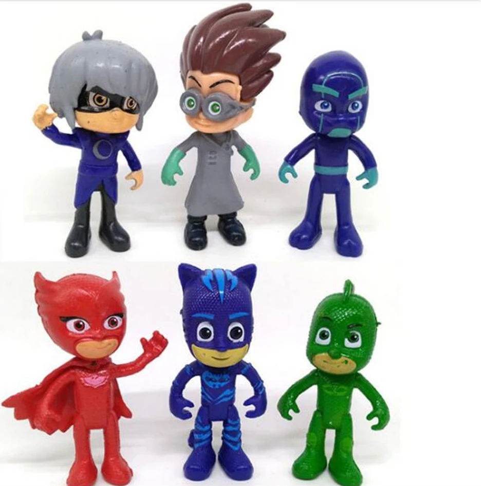

DHL Express 10 Set/Pack Wholesale Cute PJ Masks Toy Catboy Owlette Gekko Cloak Action Figure Toys Kids Hero Toys Home Decor Gift