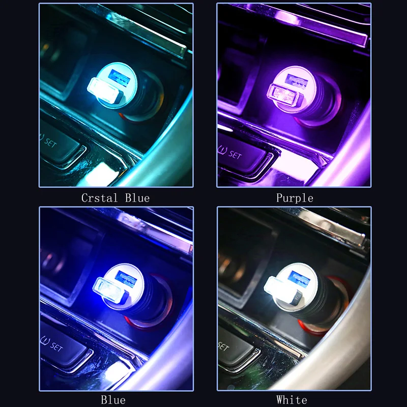 Автомобильный Стайлинг LED USB атмосферные огни мини декоративная аварийная лампа
