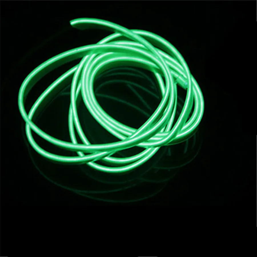 

JingXiangFeng 1M-5M Car Interior Lighting Auto LED Strip Garland EL Wire Rope Tube Line flexible Neon Light With 12V Cigarette