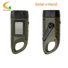 rechargeable batteries Hand Crank led flashlights solar flashlight camping light high quality portable work light