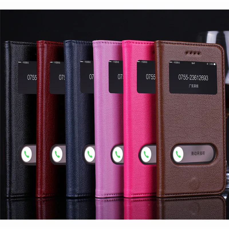 

CYBORIS Genuine leather MultiFunctional Window View Flip cover For iphone 6 6s Stand Function Case For iPhone 6 6plus