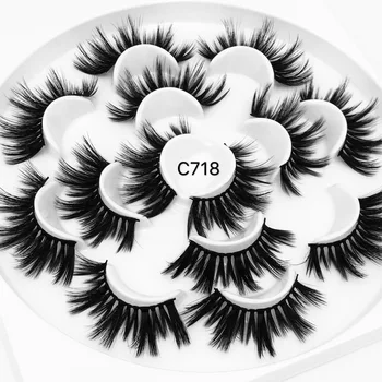 

5/7/13pairs natural false eyelashes 22mm-25mm fake lashes long makeup 3d mink lashes eyelash extension mink eyelashes for beauty