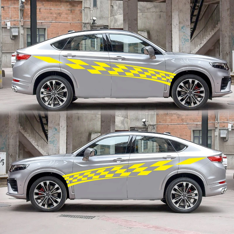 3 шт. 280x33 см Автомобильная Боковая дверь стикер s автомобильный Стайлинг красный синий Универсальный ПВХ автомобильная Боковая дверь полосатый декоративный стикер наклейка молдинги